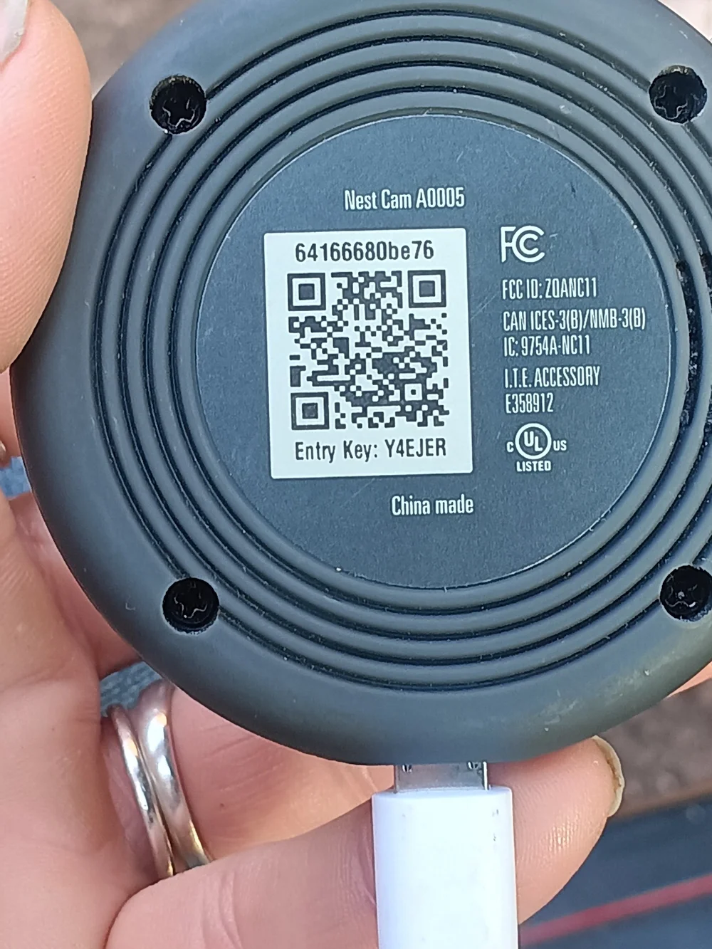 Nest Round Wi‑Fi Camera in Black